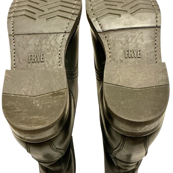 FRYE Veronica Flex Black Leather Combat Boot Size 6.5 Lace-ups - Picture 15 of 16